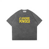 POSHBRAIN J'Adore T-Shirt - Grey Washed