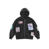 SSSTUFFF Complex Ads Zip Up Hoodie - Vintage Black