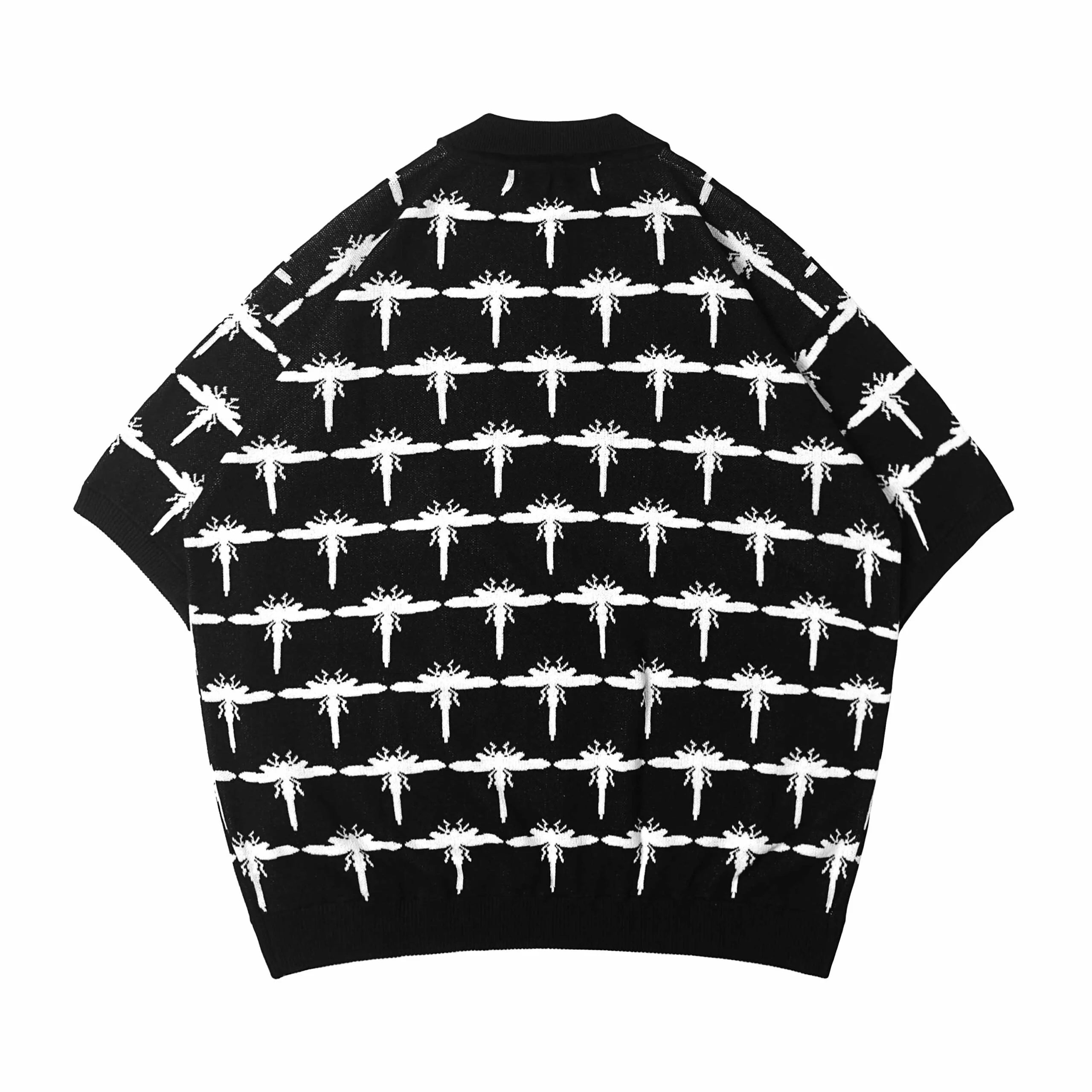 POSHBRAIN Trudge Polo knitted top - Black