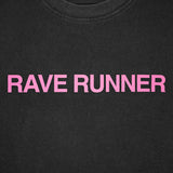 SUPERCONSCIOUS x POSHBRAIN RAVE RUNNER Grey Washed T-Shirt