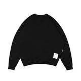 POSHBRAIN WORKS SIDE ZIPPER CREWNECK - BLACK