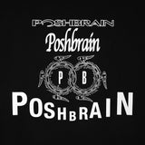 POSHBRAIN WORKS SIDE ZIPPER CREWNECK - BLACK