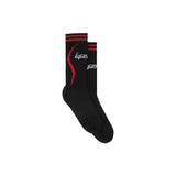 Wasted Paris Blade Socks - Black / Fire Red