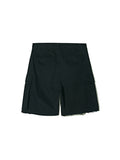 Partimento Cut-Off Cargo Half Pants - Black