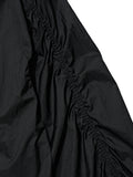 Partimento - Puckering Sheer Hood Zip-up Black