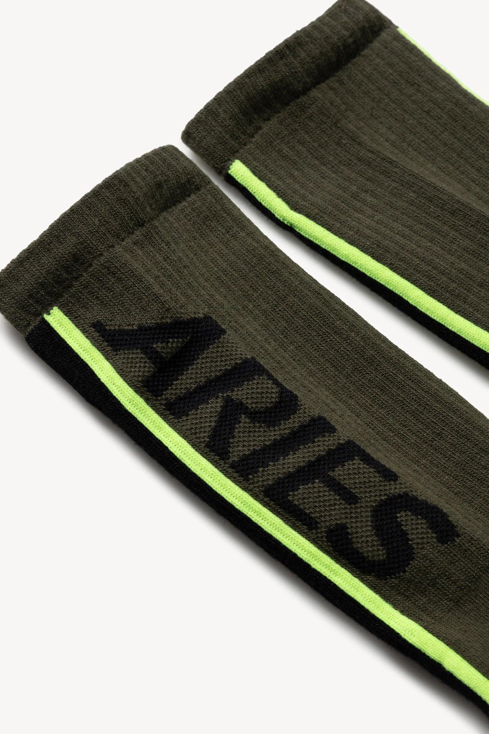 Aries Arise Credit Card Socks - Olive - L - XL - Socks