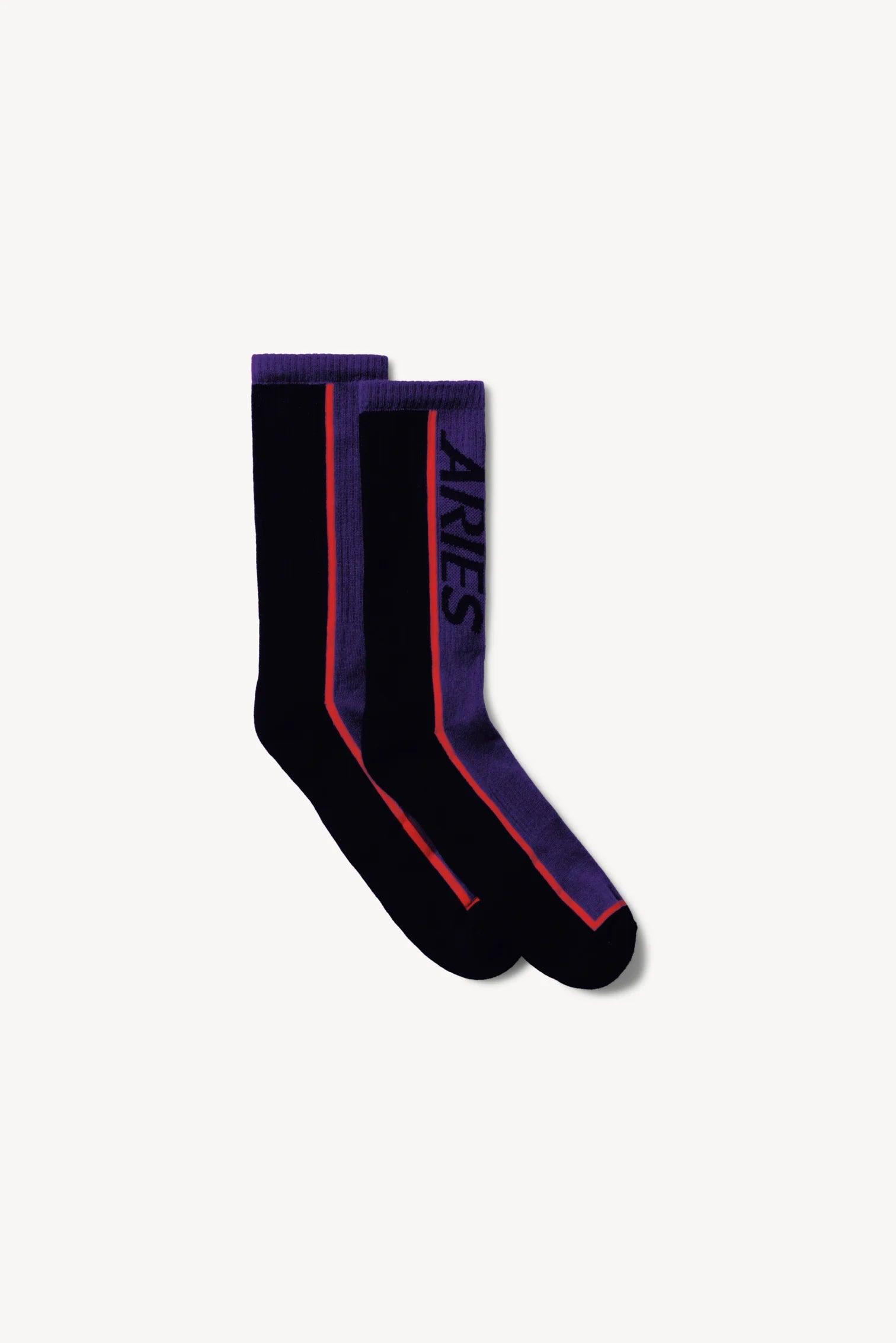 Aries Arise Credit Card Socks - Purple - L - XL - Socks