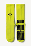 Aries Arise Eye Sock - Acid Yellow - Socks