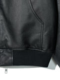 Partimento Handmade Knit Collar Leather Quilted Jumper