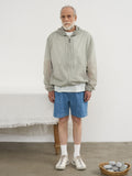 Partimento - Puckering Sheer Hood Zip-up Gray