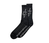 Lost Utopian Visions LUV Paris Socks - Black / Grey - OS -