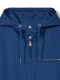 Partimento Cotton Hoodie Jacket - Blue - JACKETS