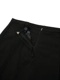 Partimento Cut Off Pleated Midi Skirt - Black - bottoms
