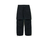 Partimento Detachable Zipper Parachute Pants - Black