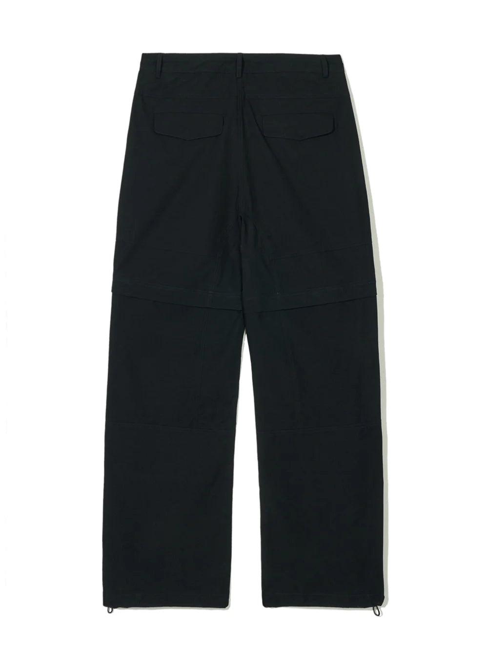 Partimento Detachable Zipper Parachute Pants - Black - Pants