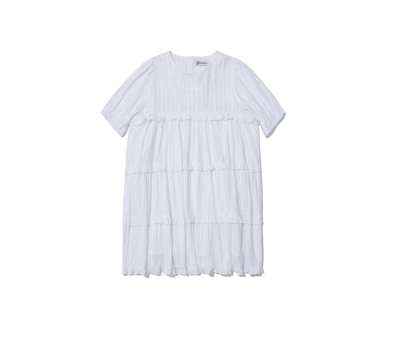 Partimento Frill Can Can Dress - White - One size - Tops