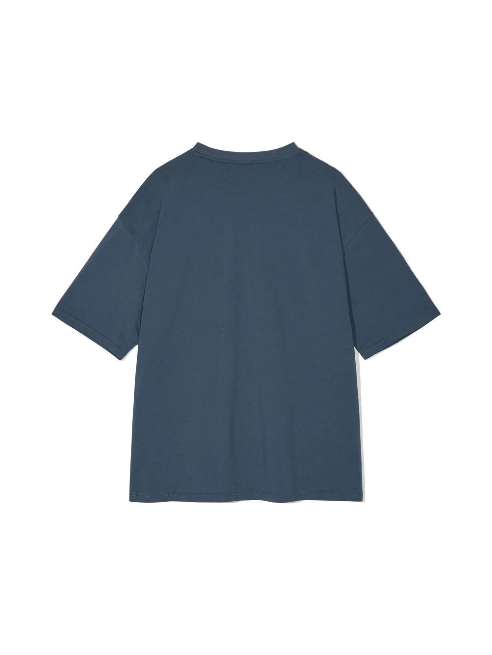 Partimento Micro Circle Logo T-shirt - Grayish Blue -