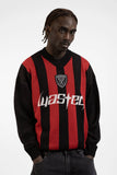 Wasted Paris Blade Sweater - Black / Fire Red