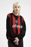 Wasted Paris Blade Sweater - Black / Fire Red