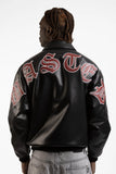 Wasted Paris Varsity Jacket Kingdom Curve - Black