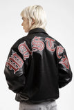 Wasted Paris Varsity Jacket Kingdom Curve - Black