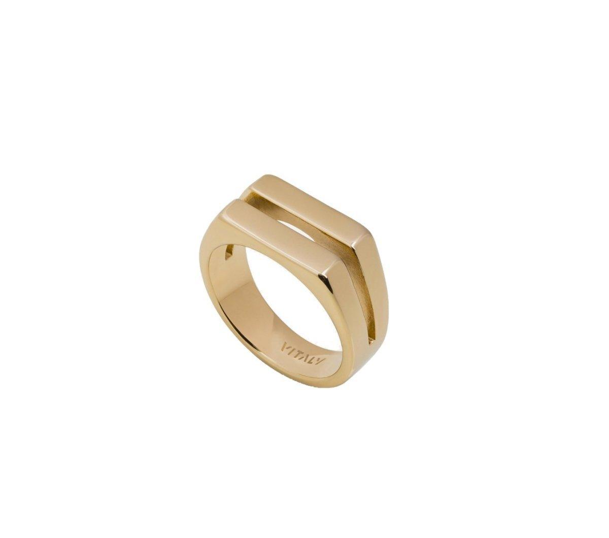 VITALY Divide Stainless Steel Gold Ring - SUPERCONSCIOUS BERLIN
