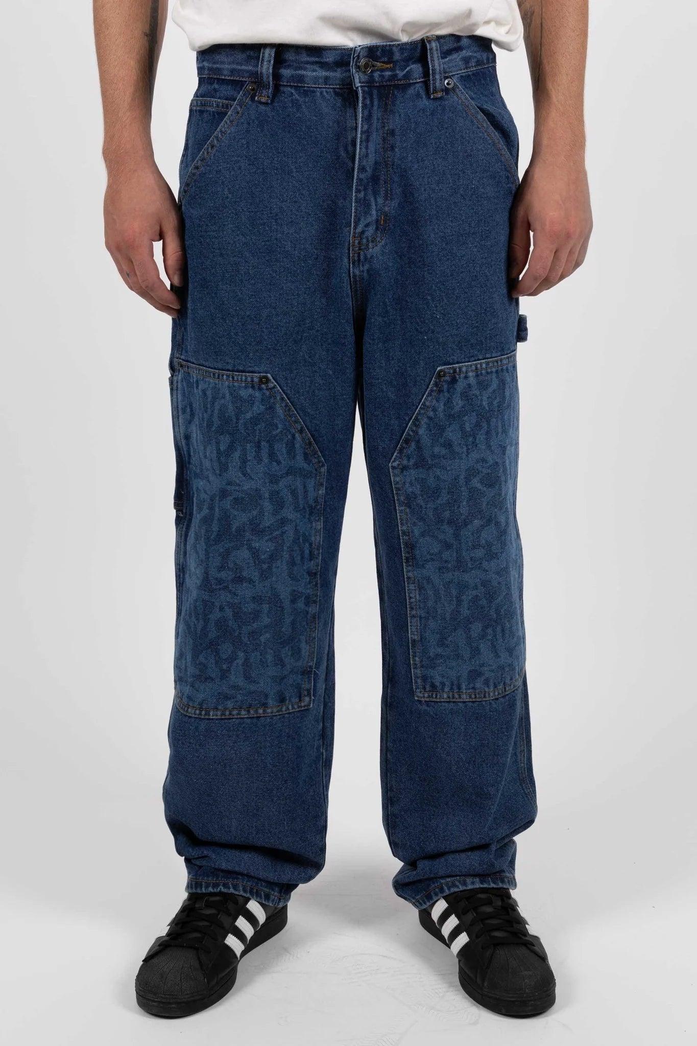 Wasted Paris Hammer Double Knee Feeler Pant - Washed Blue -