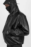 Wasted Paris Windbreaker Nation Faux Leather - Black -
