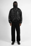 Wasted Paris Kingdom Faux Leather Windbreaker - Black