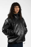 Wasted Paris Kingdom Faux Leather Windbreaker - Black