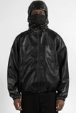 Wasted Paris Kingdom Faux Leather Windbreaker - Black