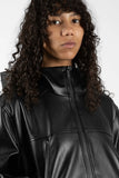 Wasted Paris Kingdom Faux Leather Windbreaker - Black