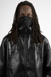 Wasted Paris Kingdom Faux Leather Windbreaker - Black