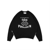 POSHBRAIN WORKS SIDE ZIPPER CREWNECK - BLACK