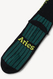 Aries Arise No Problemo Socks - Black/Lime - SUPERCONSCIOUS BERLIN